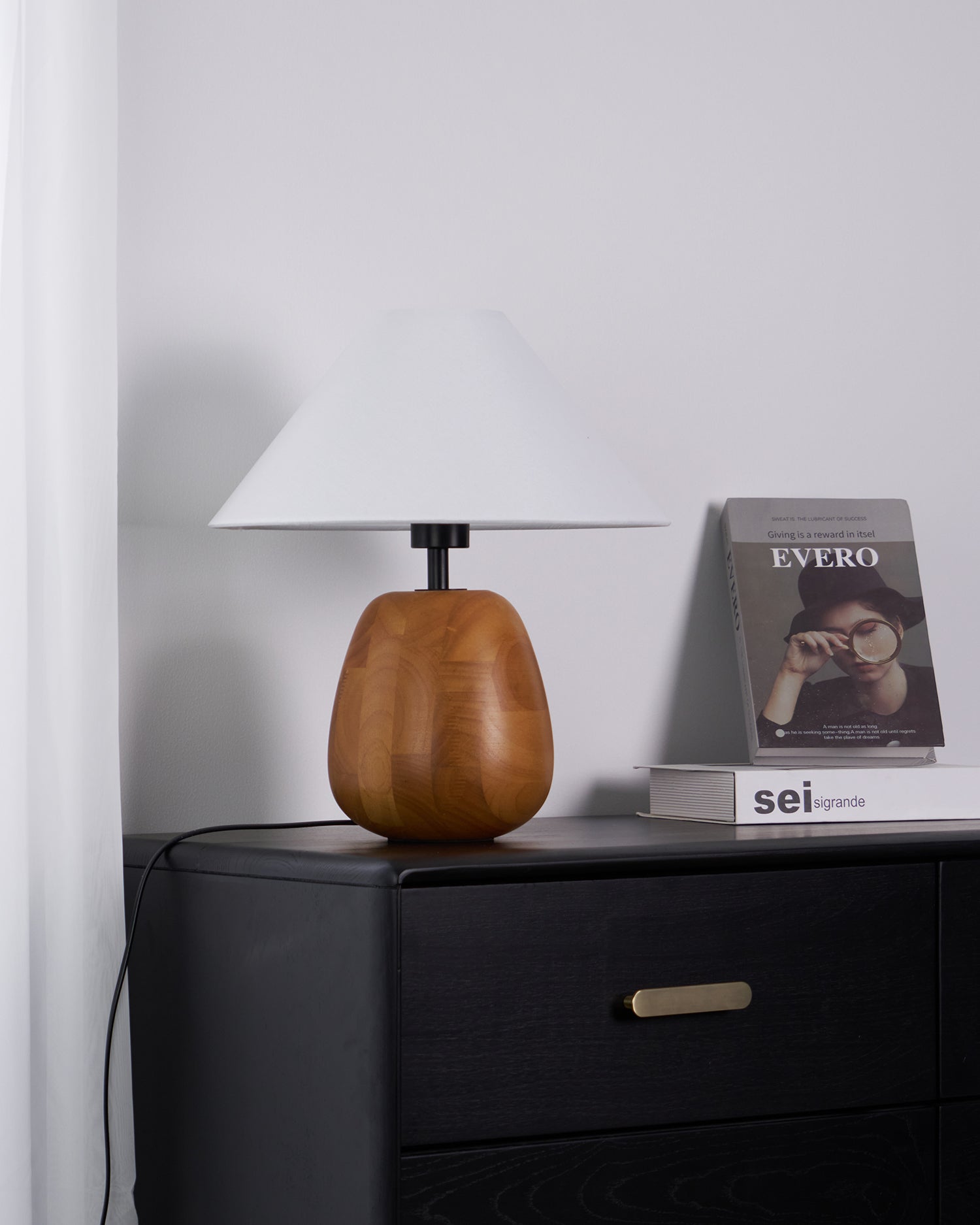 Groove Wood Table Lamp - Loonglight