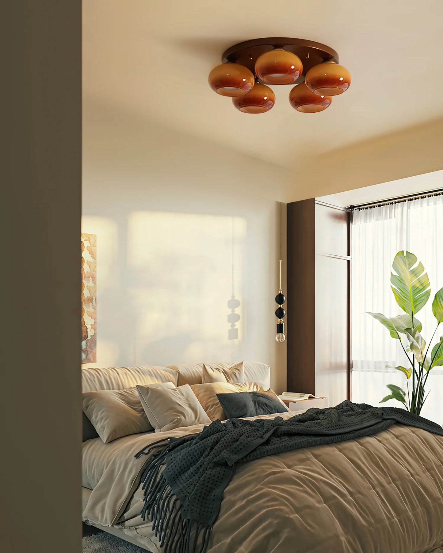 Hailie Glass Ceiling Light - Loonglight