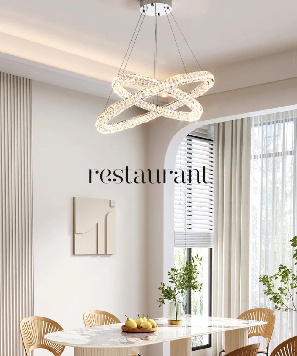 Halo Crystal Chandelier - Loonglight