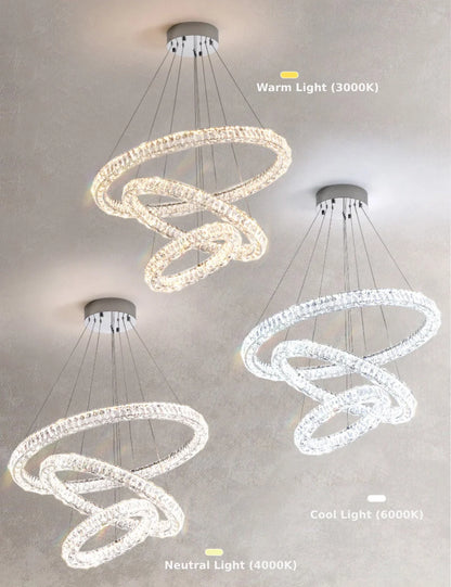 Halo Crystal Chandelier - Loonglight