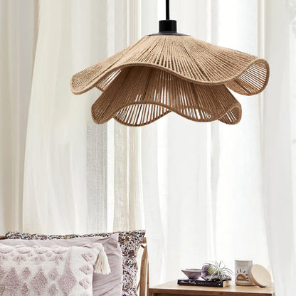 Rattan Hat Pendant Light - Loonglight