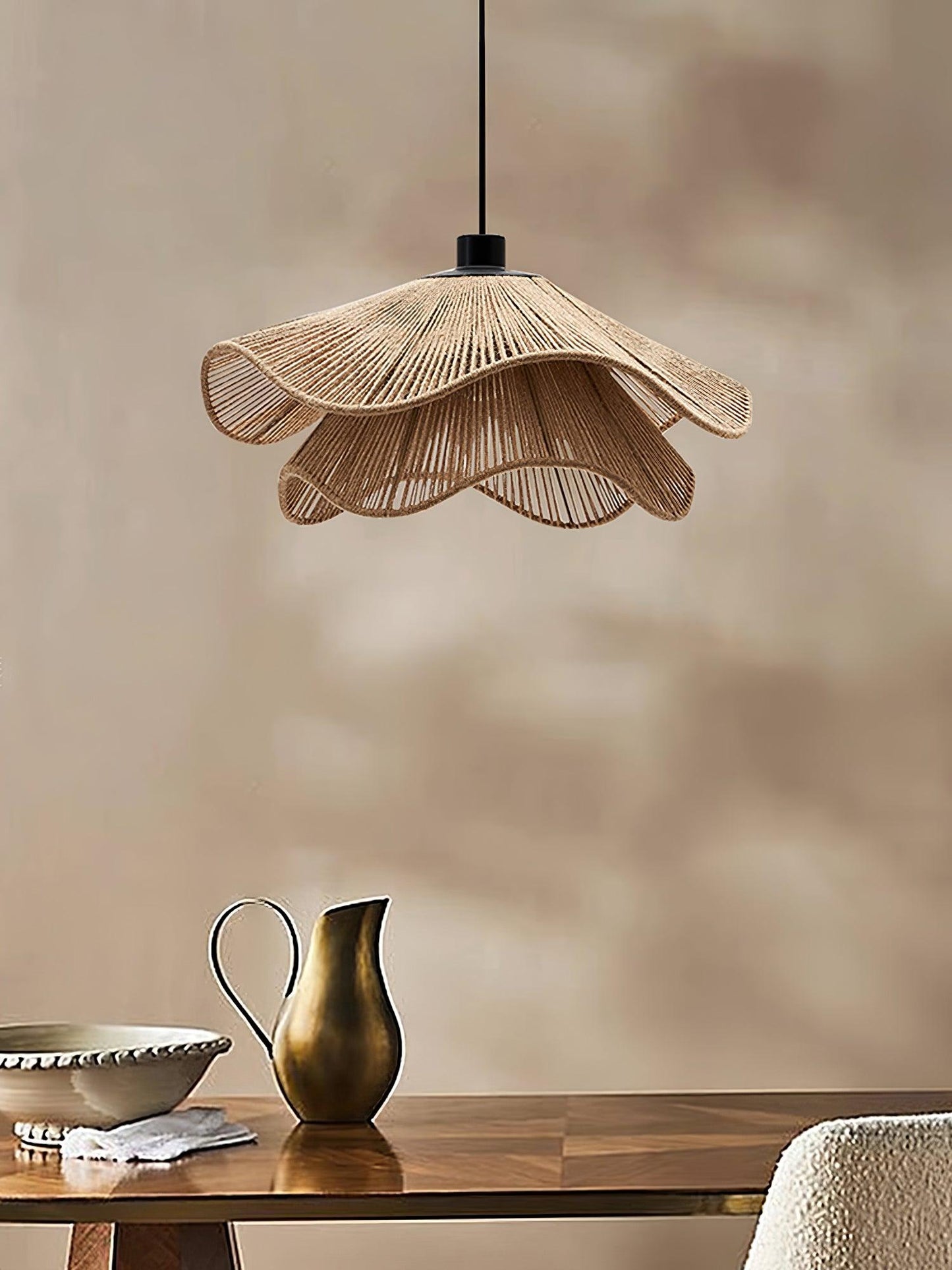 Rattan Hat Pendant Light - Loonglight