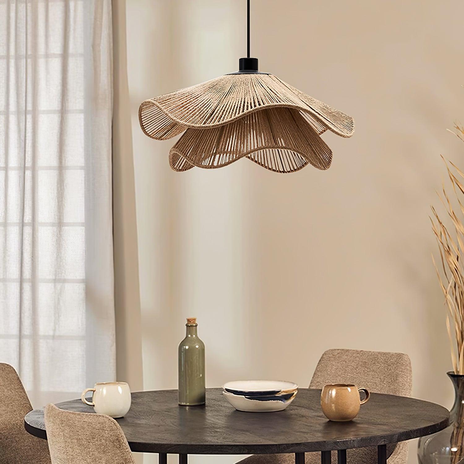 Rattan Hat Pendant Light - Loonglight