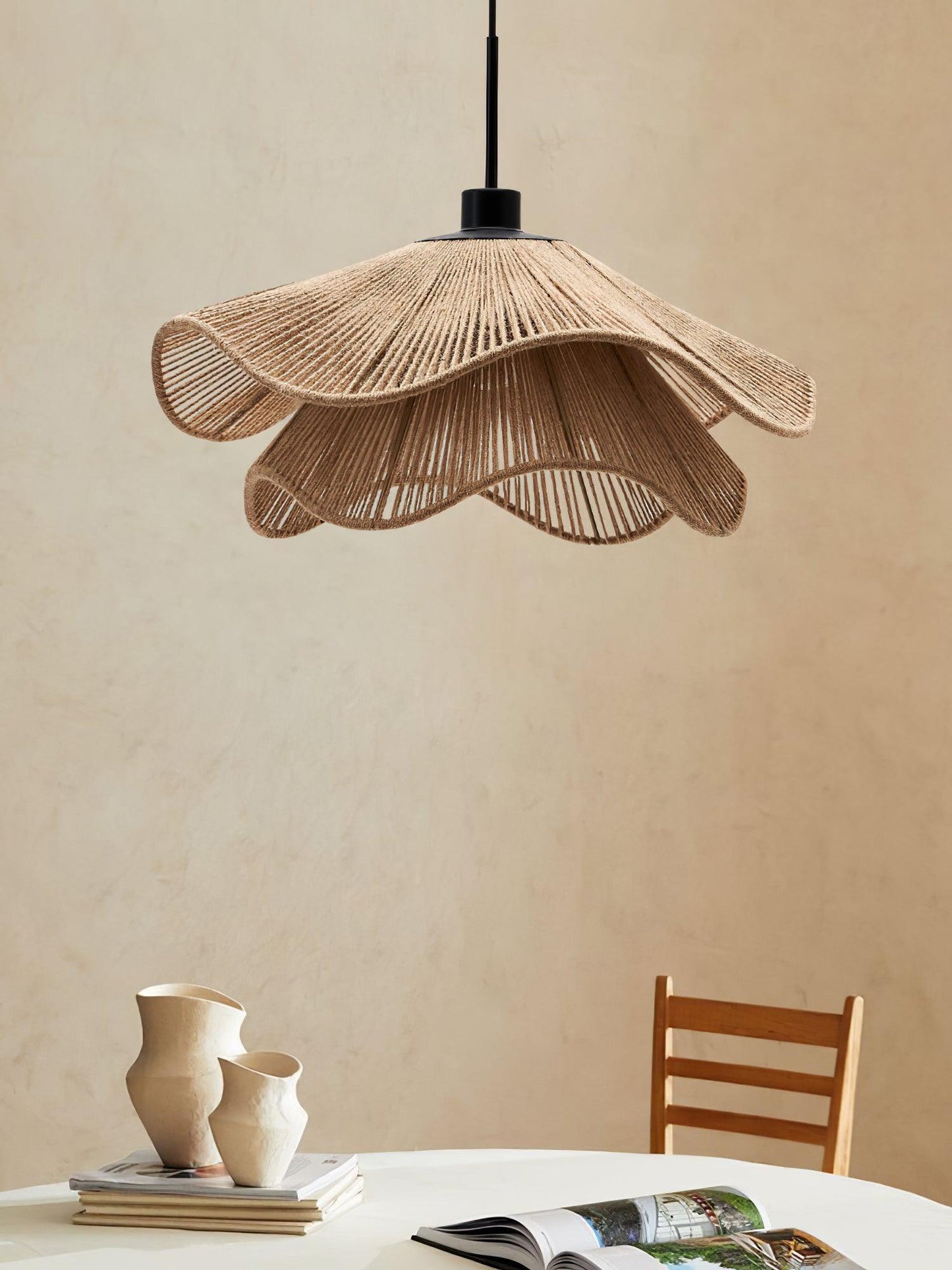 Rattan Hat Pendant Light - Loonglight