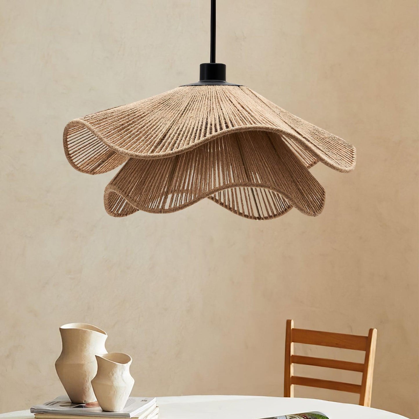 Rattan Hat Pendant Light - Loonglight