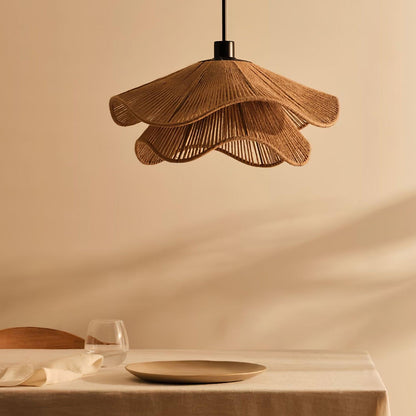 Rattan Hat Pendant Light - Loonglight