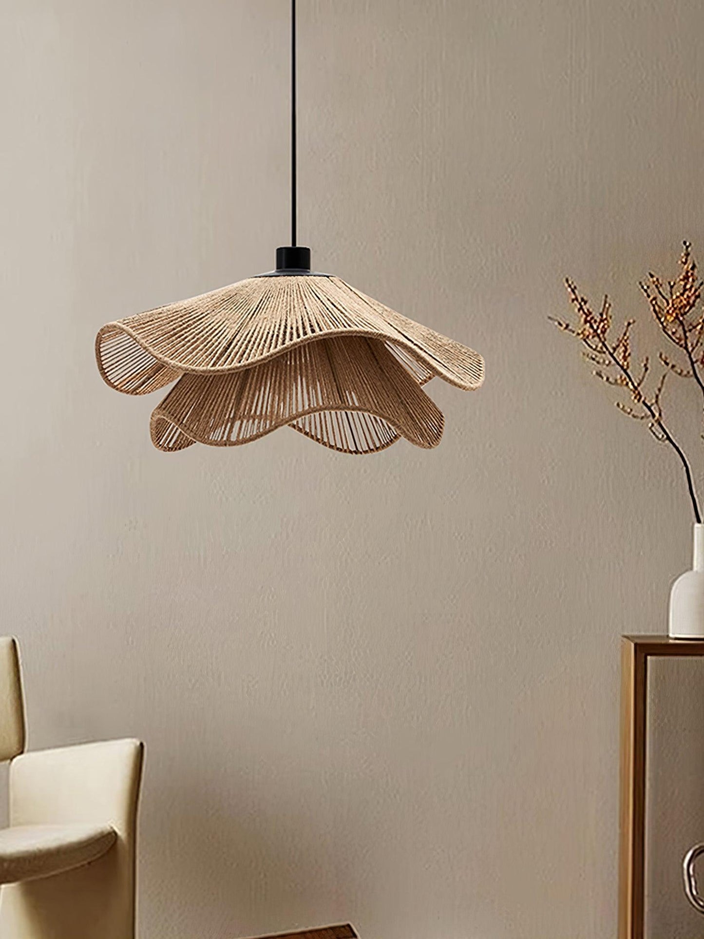 Rattan Hat Pendant Light - Loonglight
