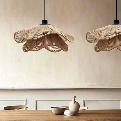 Rattan Hat Pendant Light - Loonglight