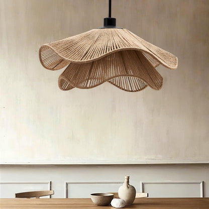 Rattan Hat Pendant Light - Loonglight