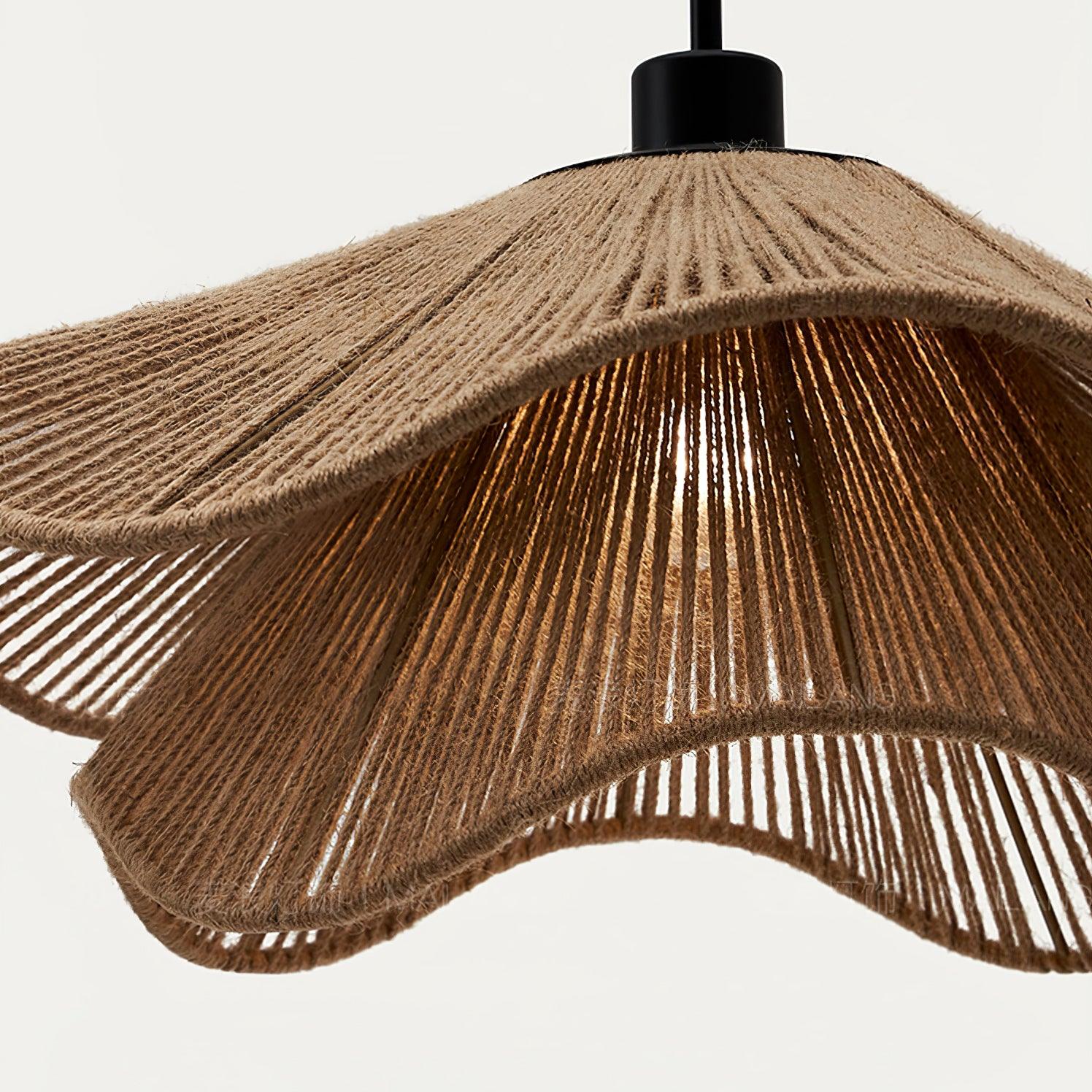 Rattan Hat Pendant Light - Loonglight
