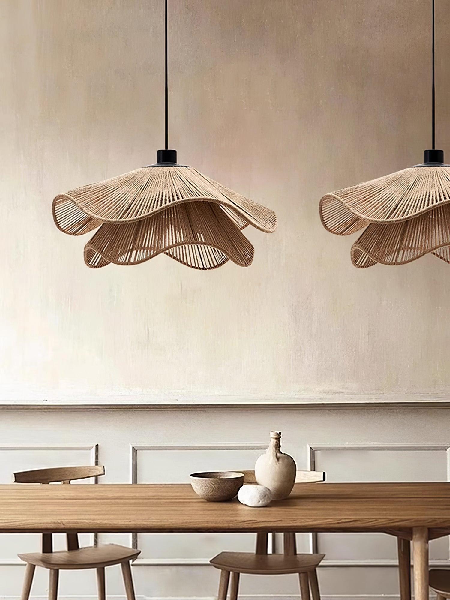 Rattan Hat Pendant Light - Loonglight