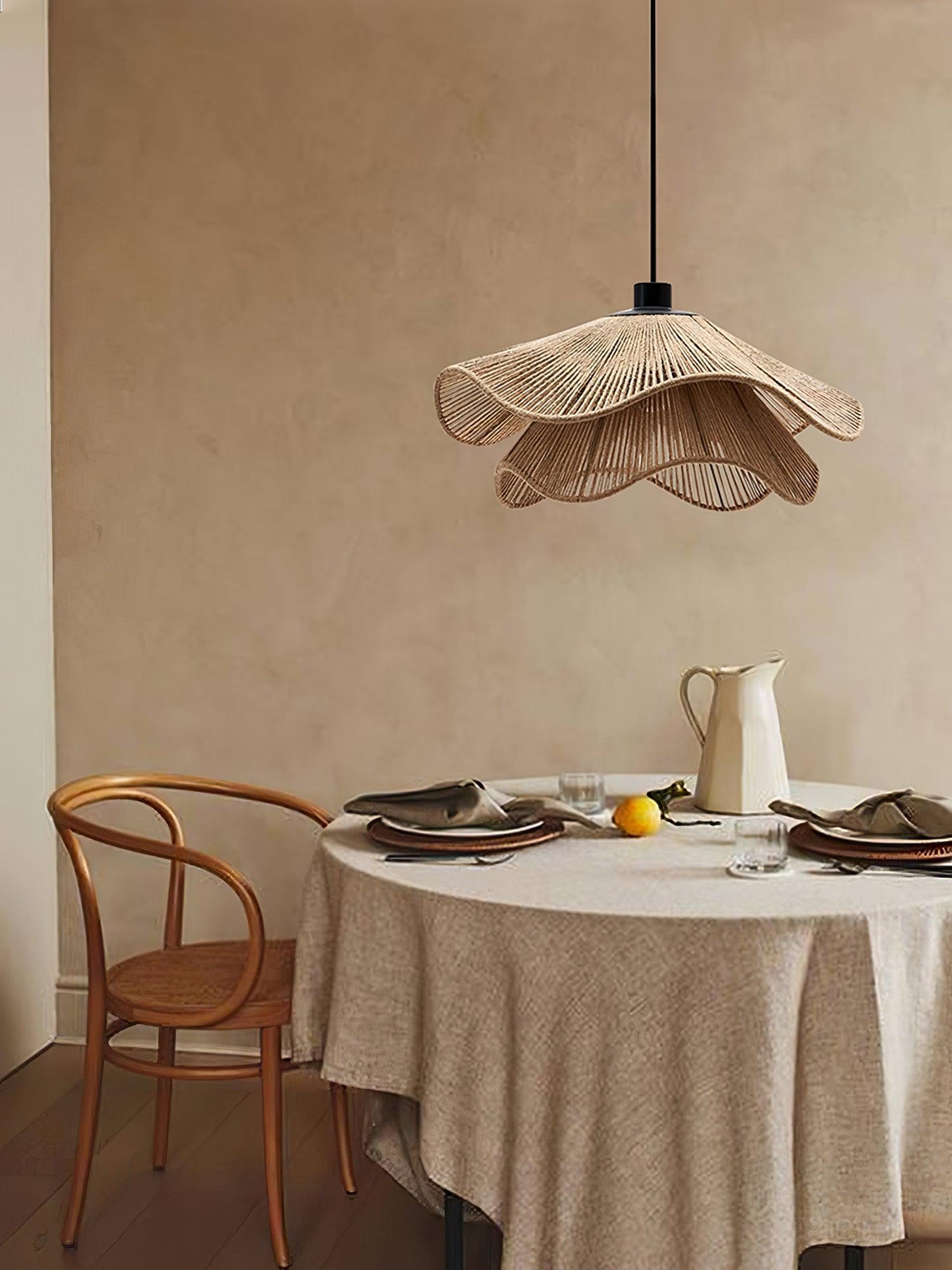 Rattan Hat Pendant Light - Loonglight