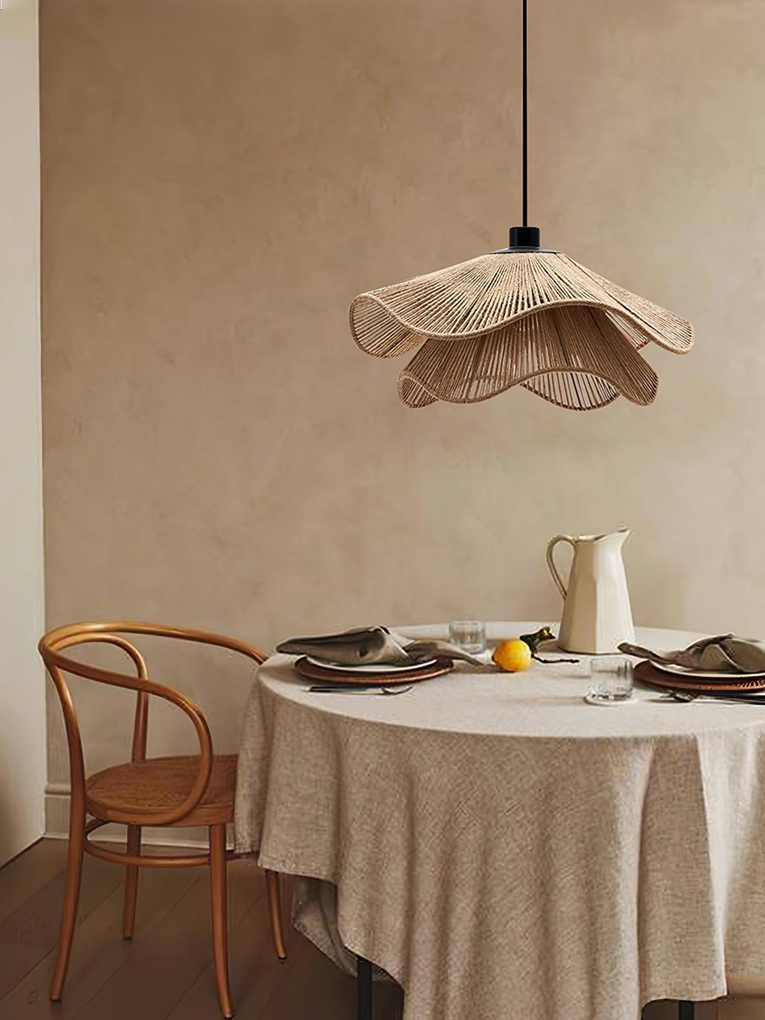 Rattan Hat Pendant Light - Loonglight