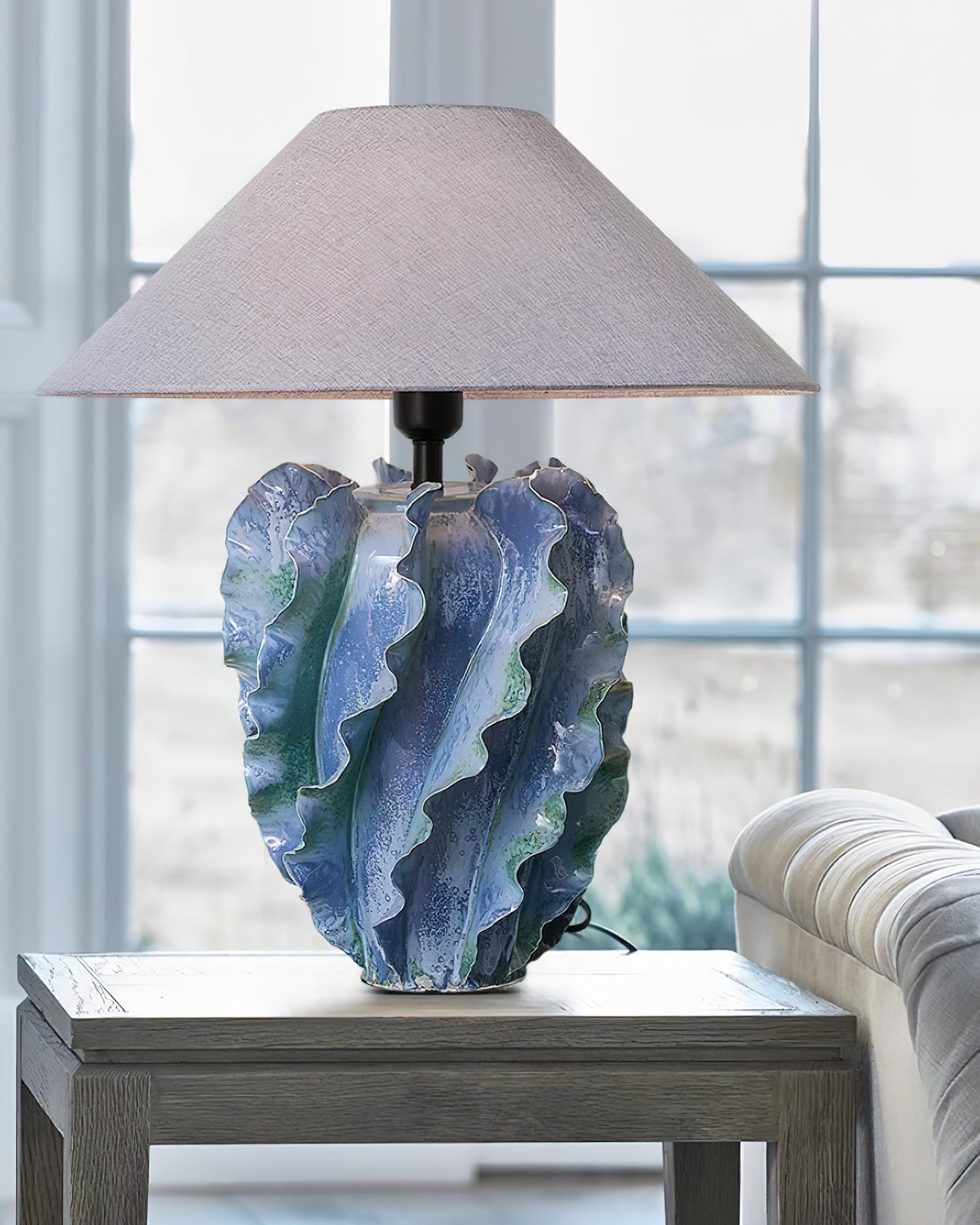 Helios Blue Table Lamp - Loonglight