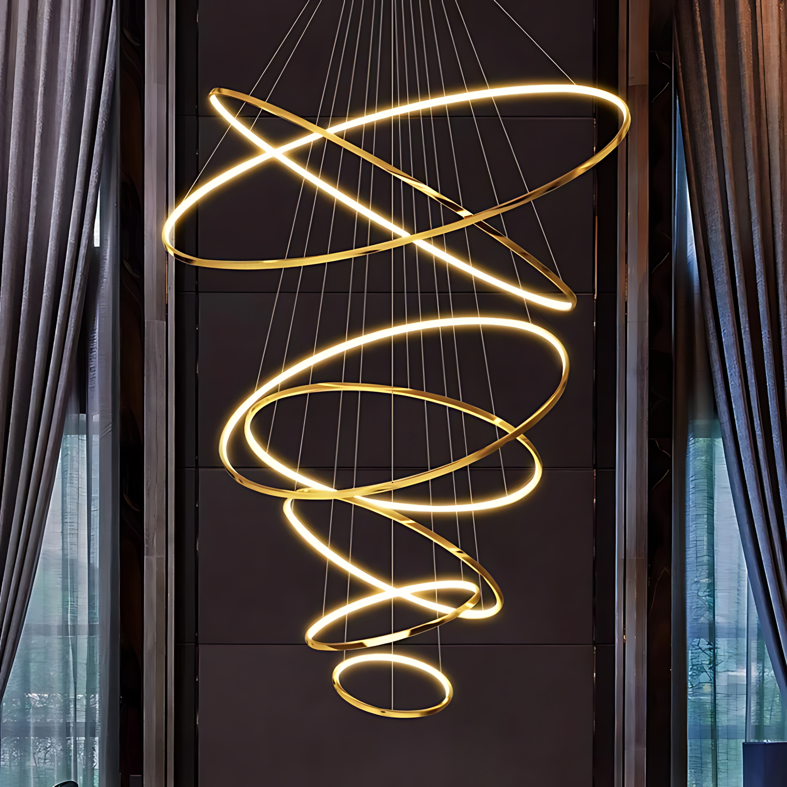 Helios Rings LED Chandelier – Loonglight