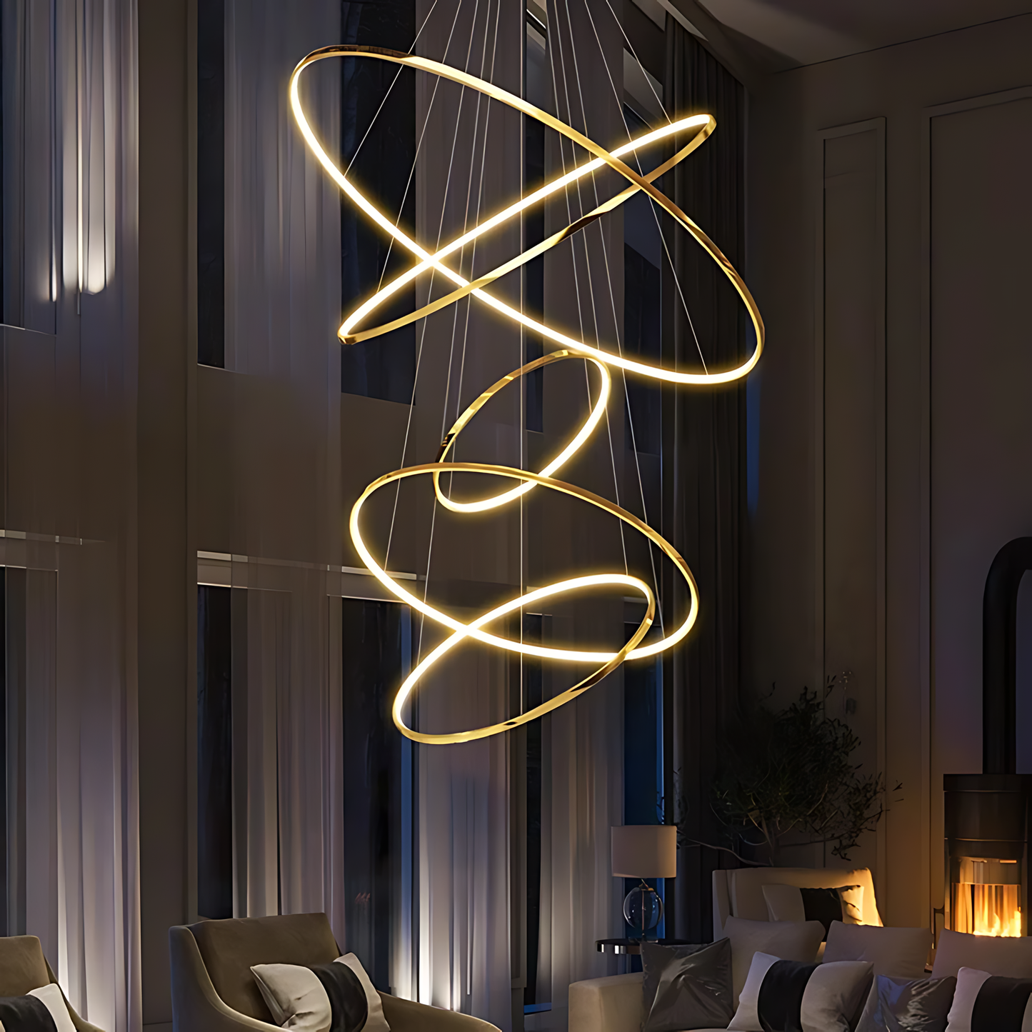 Helios Rings LED Chandelier