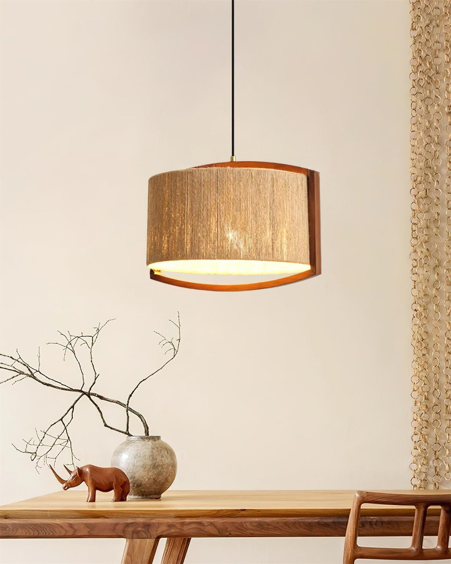 Hiller Rattan Pendant Light