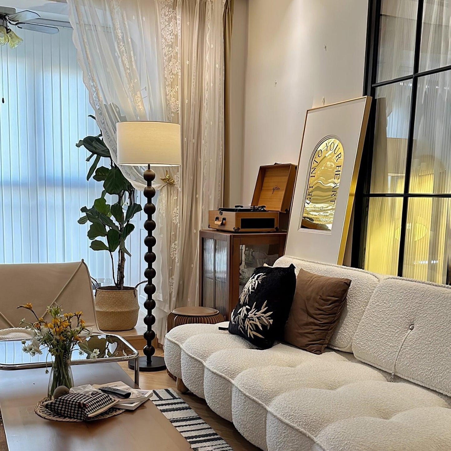 Hugo Modern Barbell Floor Lamp - Loonglight