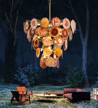 Jeweled Agate Branch Chandelier