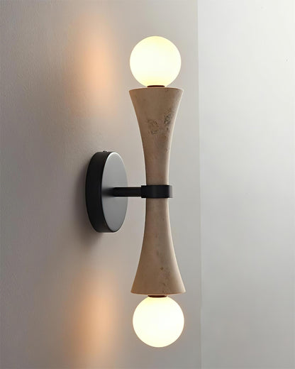 Katia Travertine Double Globe Wall Lamp