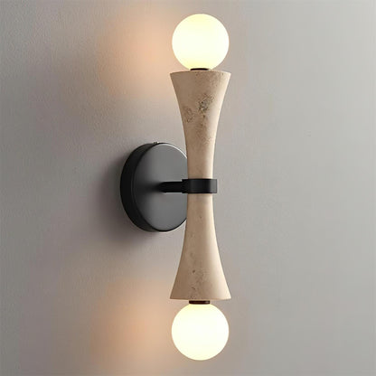 Katia Travertine Double Globe Wall Lamp