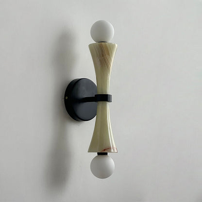 Katia Travertine Double Globe Wall Lamp