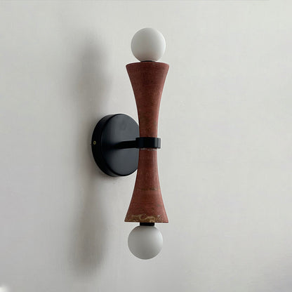 Katia Travertine Double Globe Wall Lamp