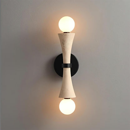 Katia Travertine Double Globe Wall Lamp