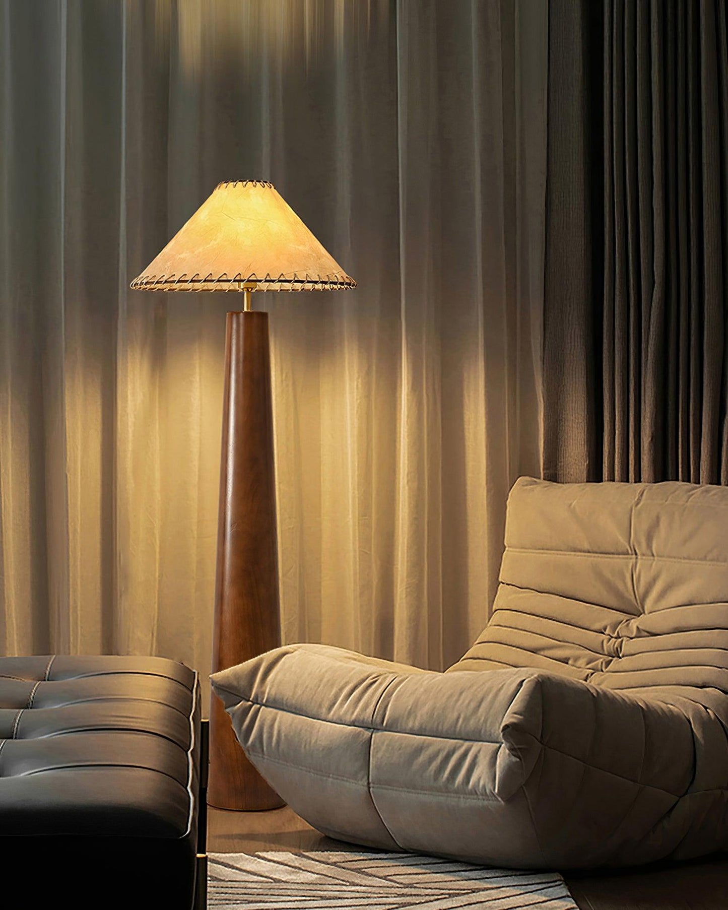 Kibo Wood Floor Lamp - Loonglight