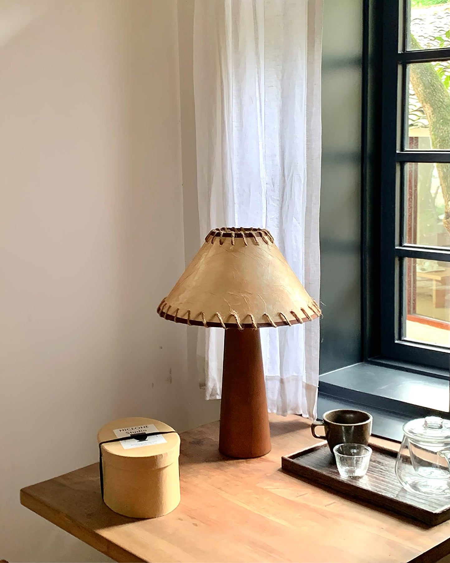 Kibo Wood Table Lamp - Loonglight