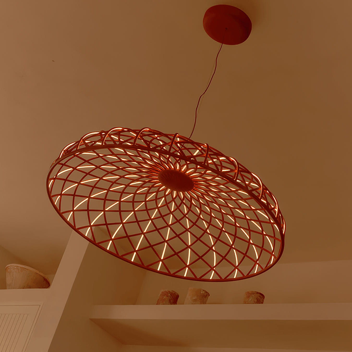 Reticulated Metal Pendant Light - Loonglight