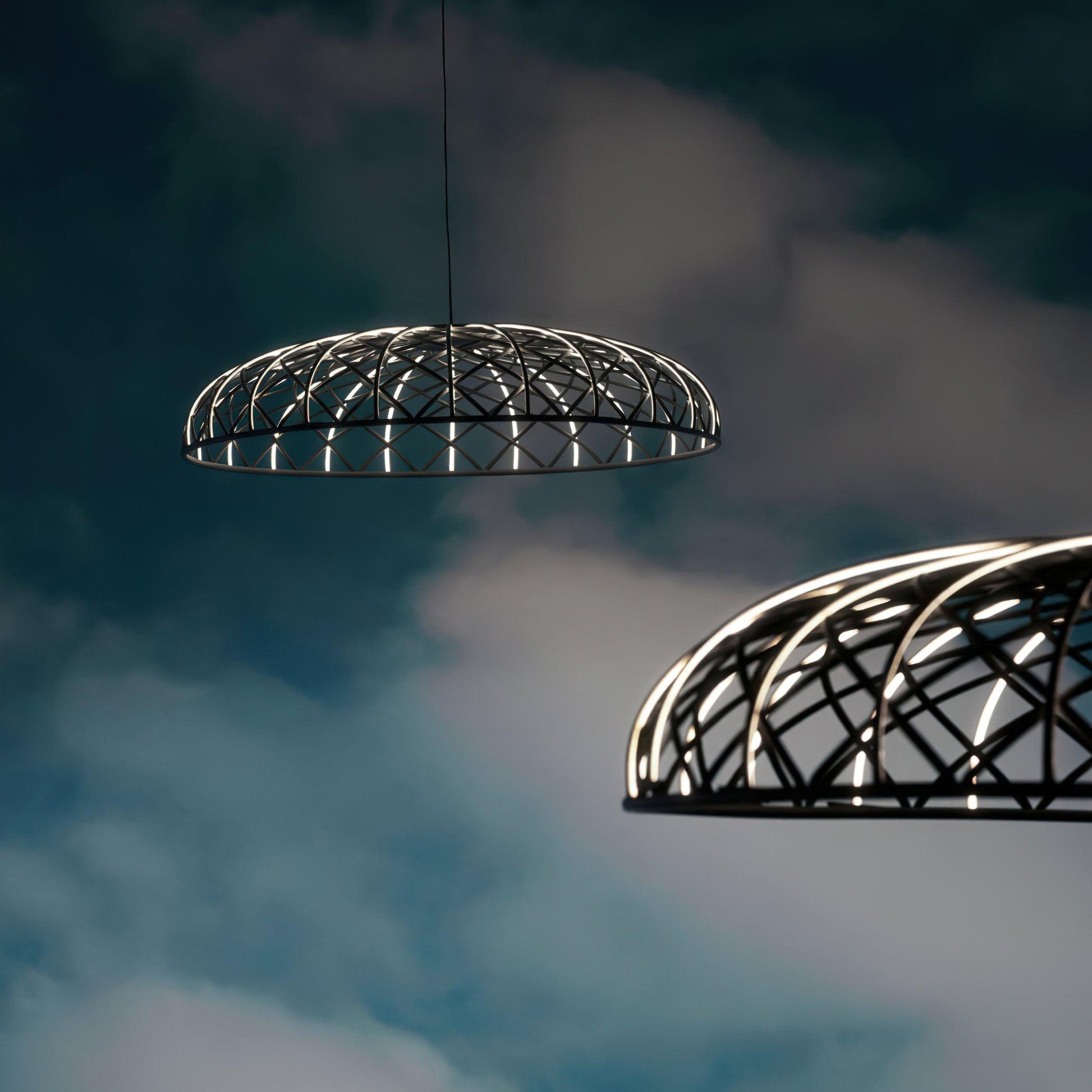 Reticulated Metal Pendant Light - Loonglight