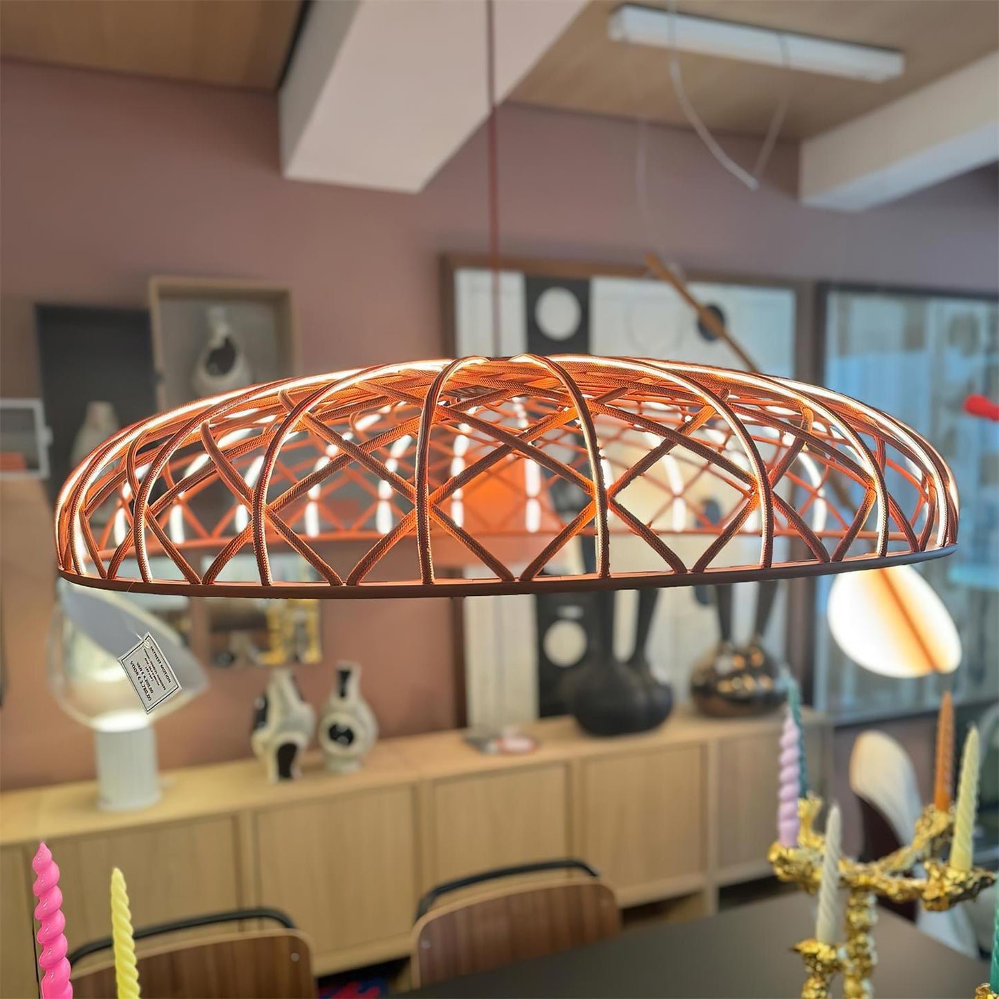 Reticulated Metal Pendant Light - Loonglight