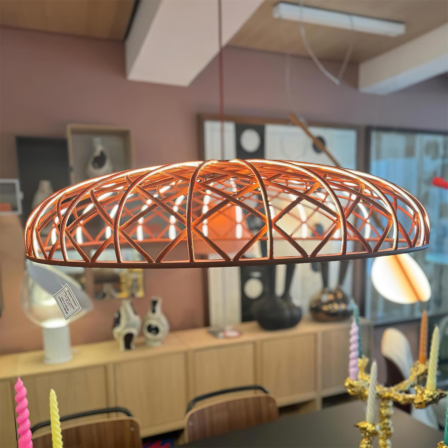Reticulated Metal Pendant Light - Loonglight
