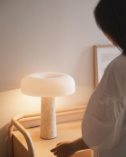 Kine Travertine Table Lamp - Loonglight