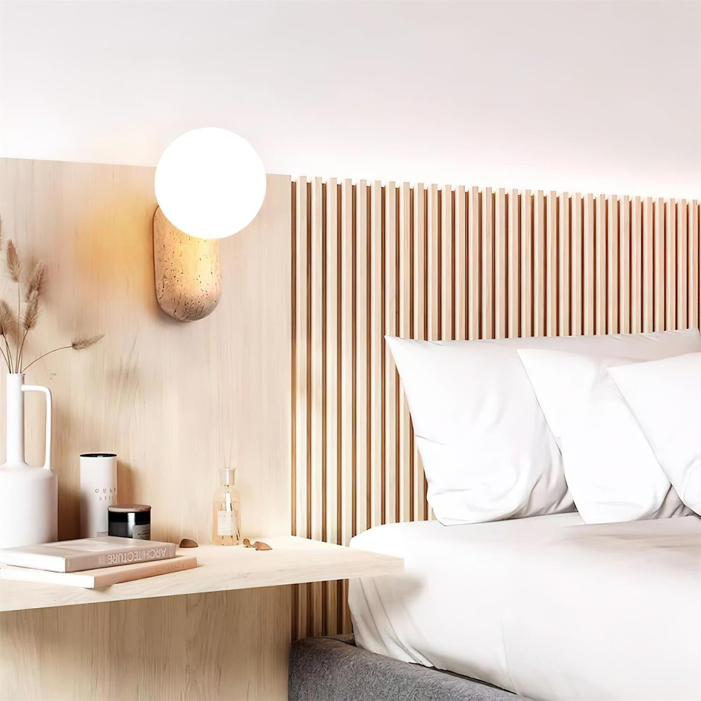 Kyomi Natural Texture Wall Sconce