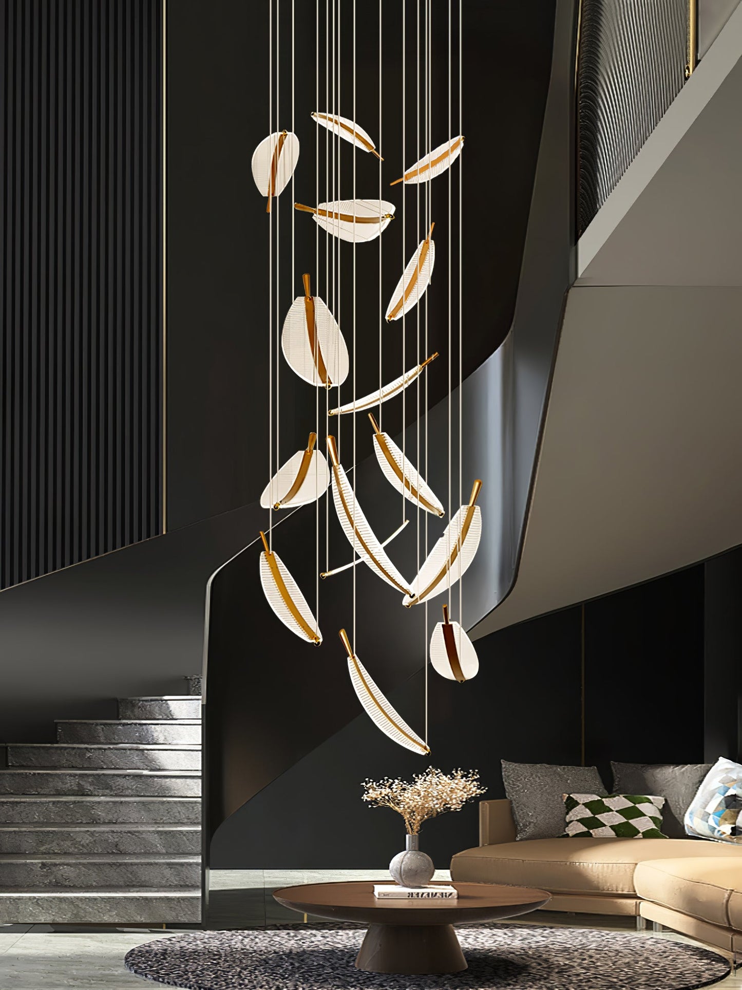 Banana Leaf LED Chandelier - Loonglight