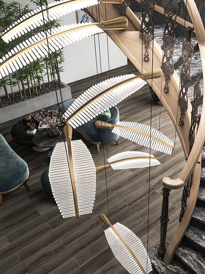 Banana Leaf LED Chandelier