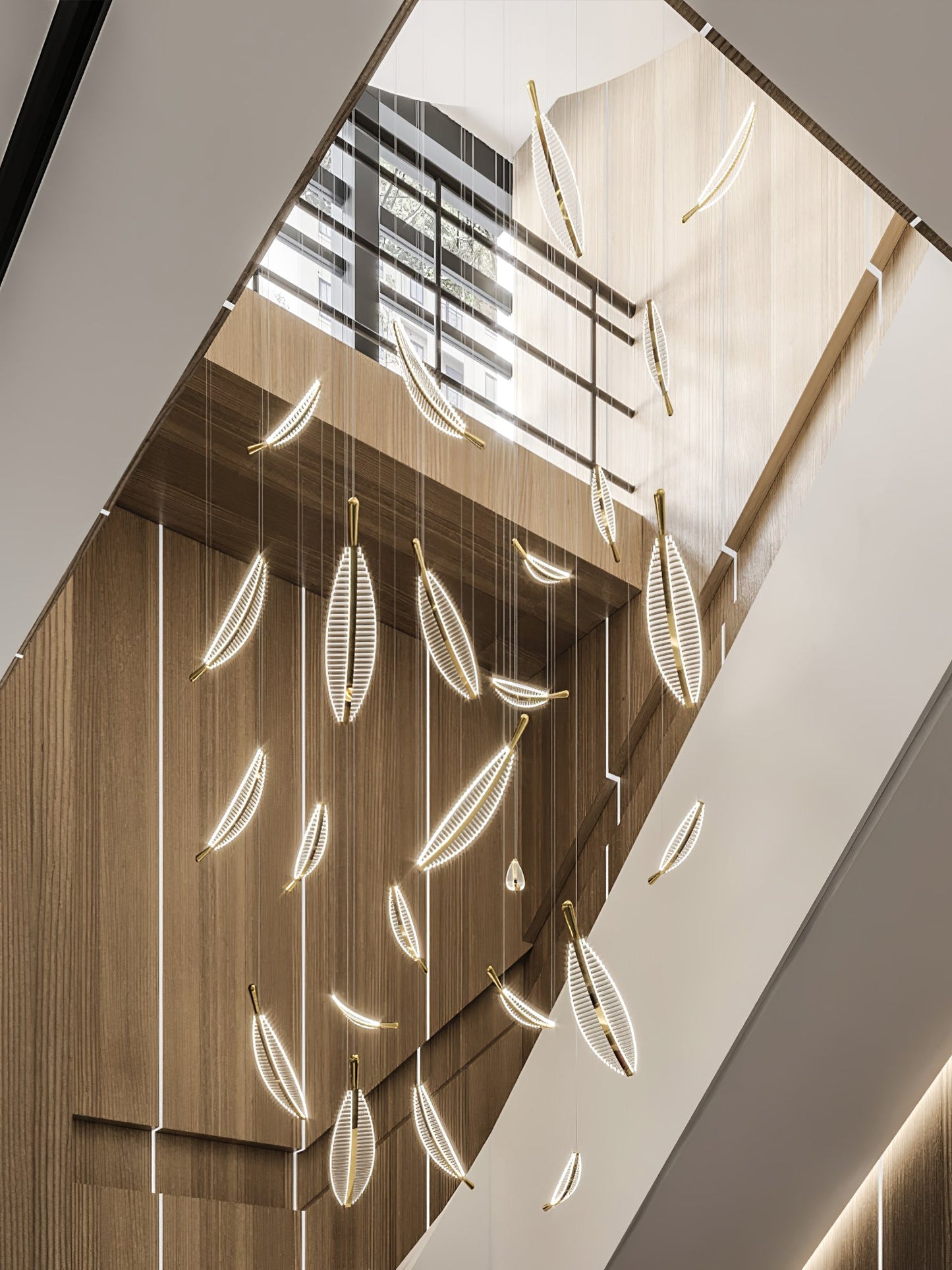 Banana Leaf LED Chandelier