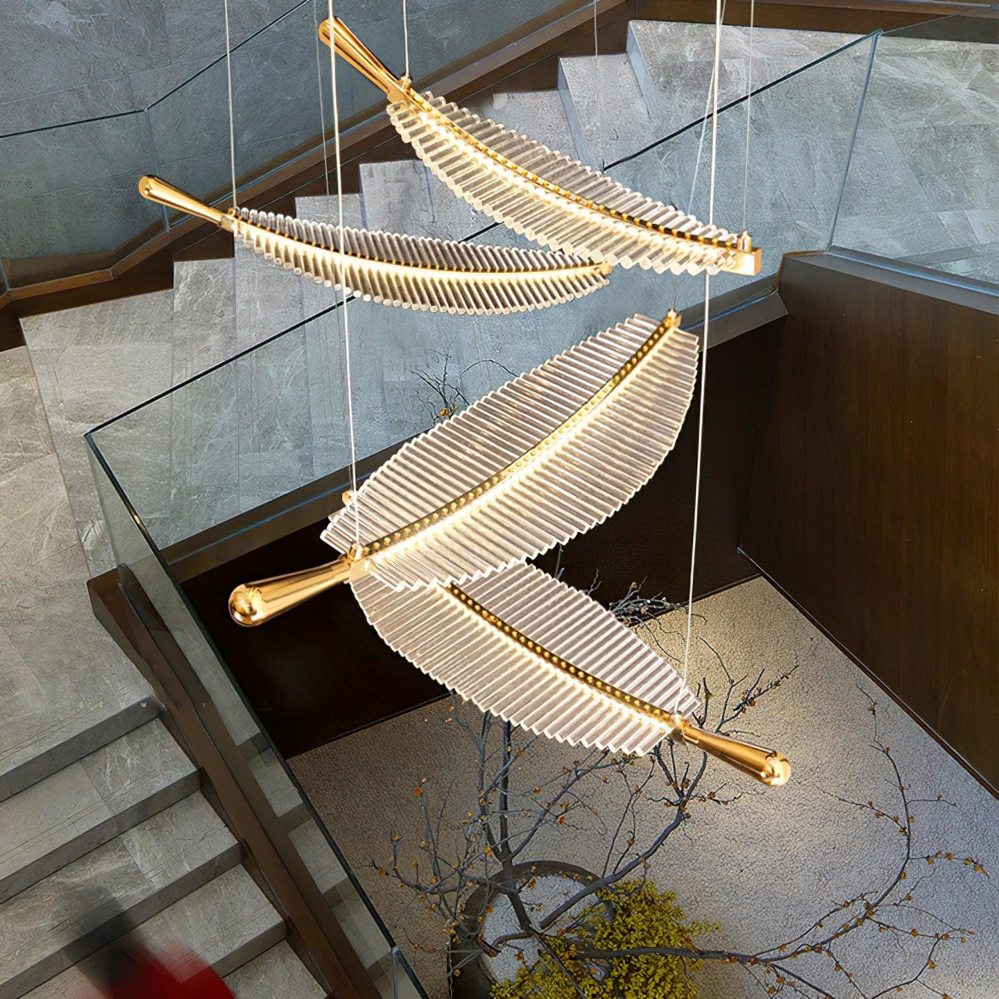 Banana Leaf LED Chandelier - Loonglight