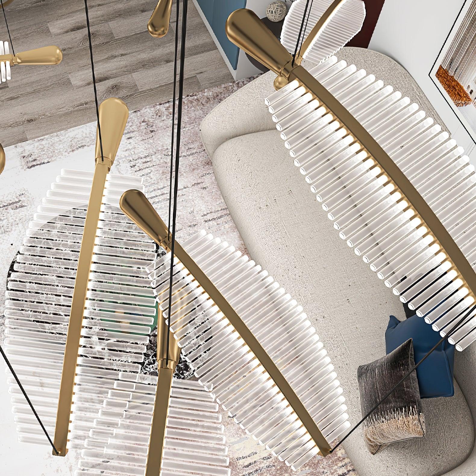 Banana Leaf LED Chandelier - Loonglight