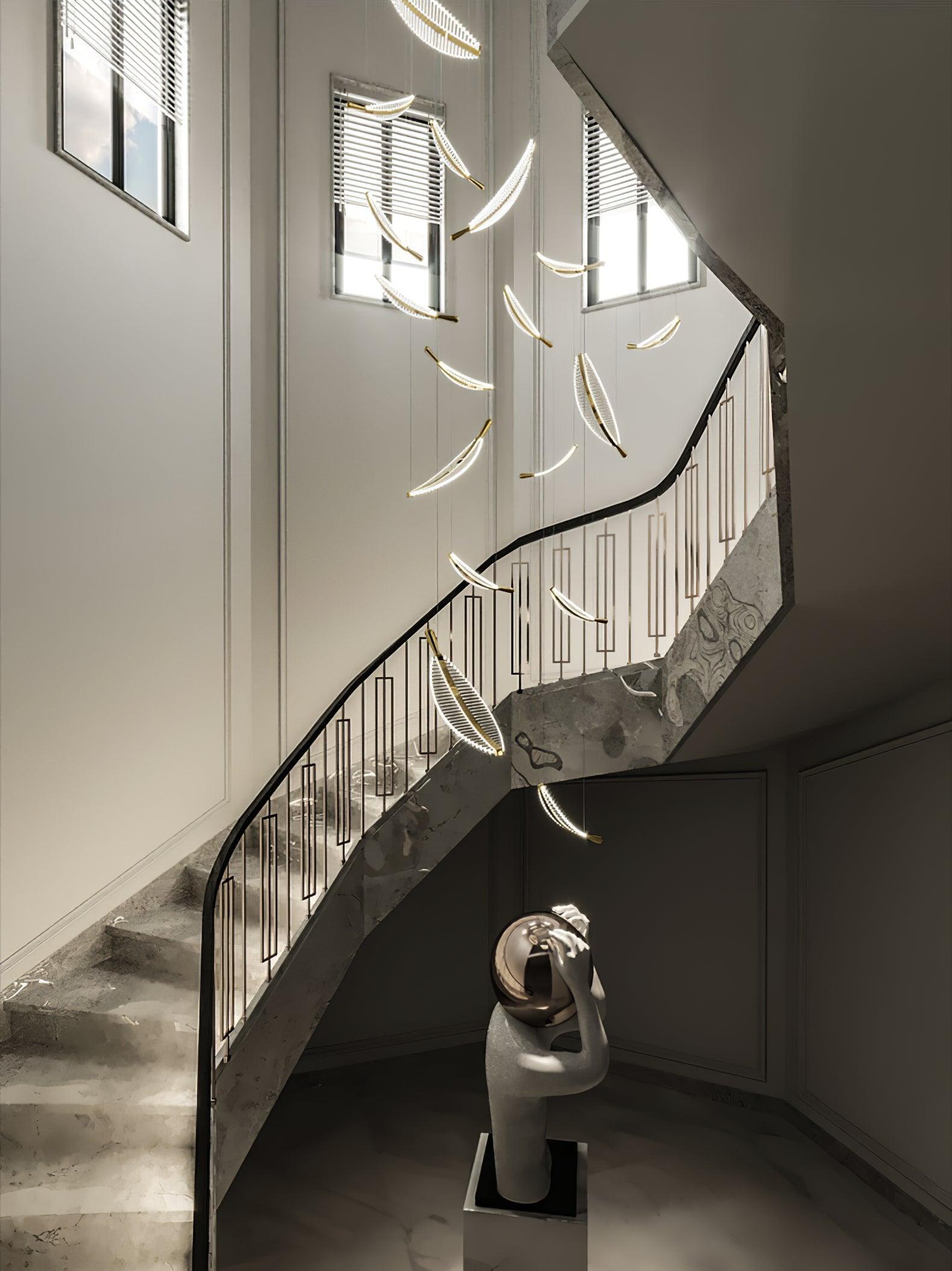 Banana Leaf LED Chandelier - Loonglight