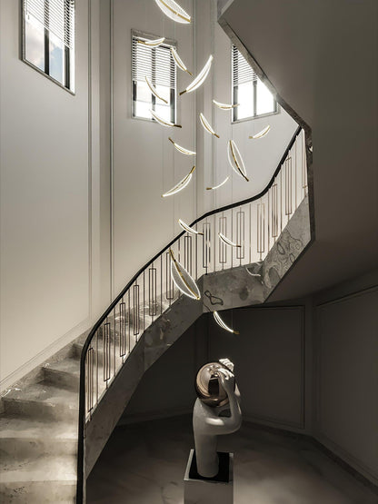 Banana Leaf LED Chandelier - Loonglight