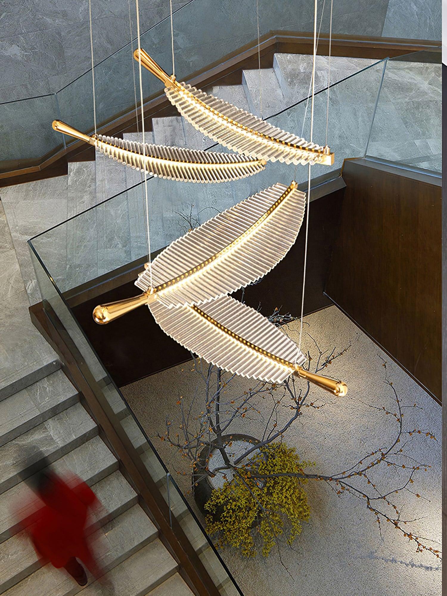 Banana Leaf LED Chandelier - Loonglight