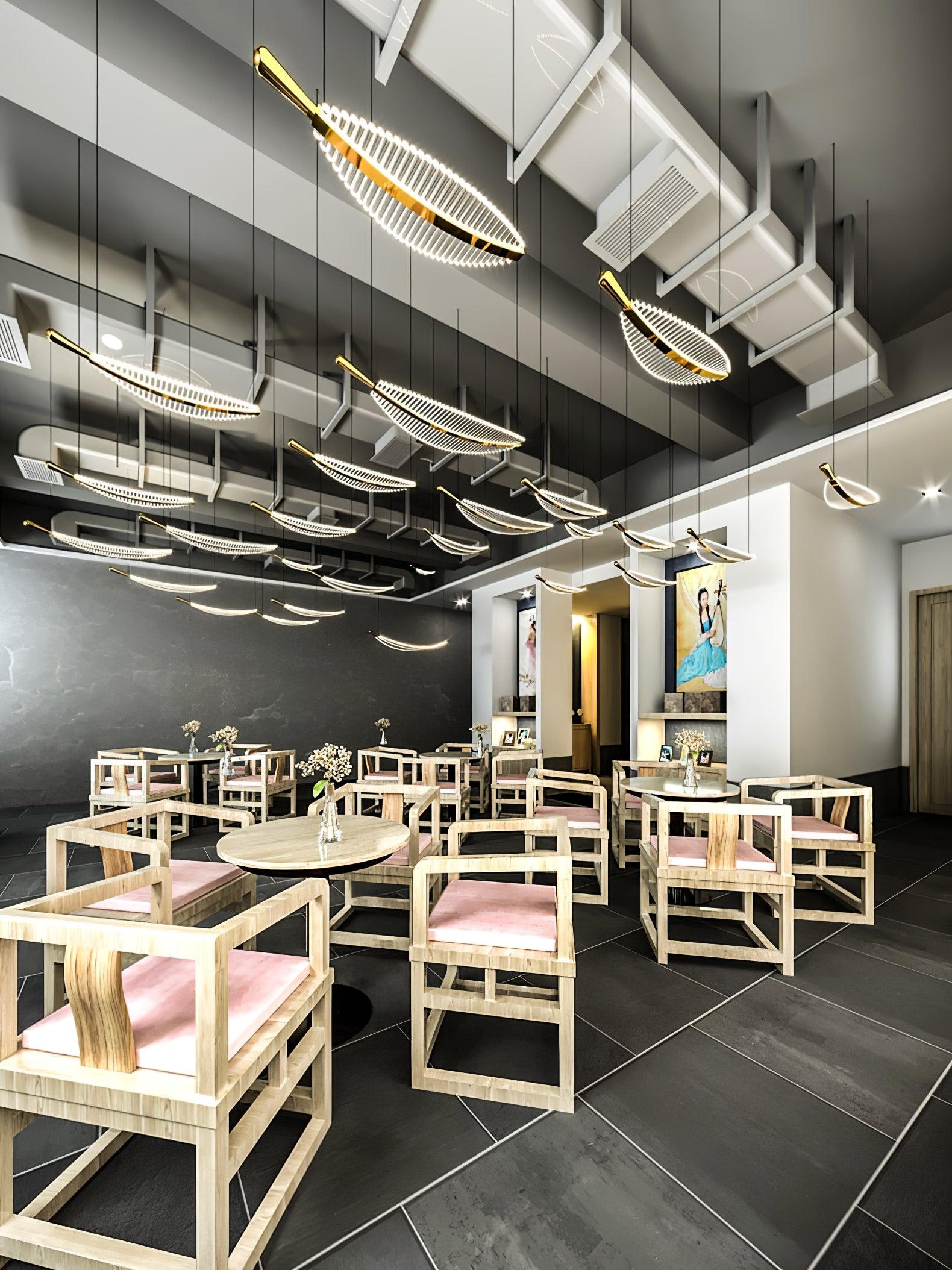 Banana Leaf LED Chandelier - Loonglight