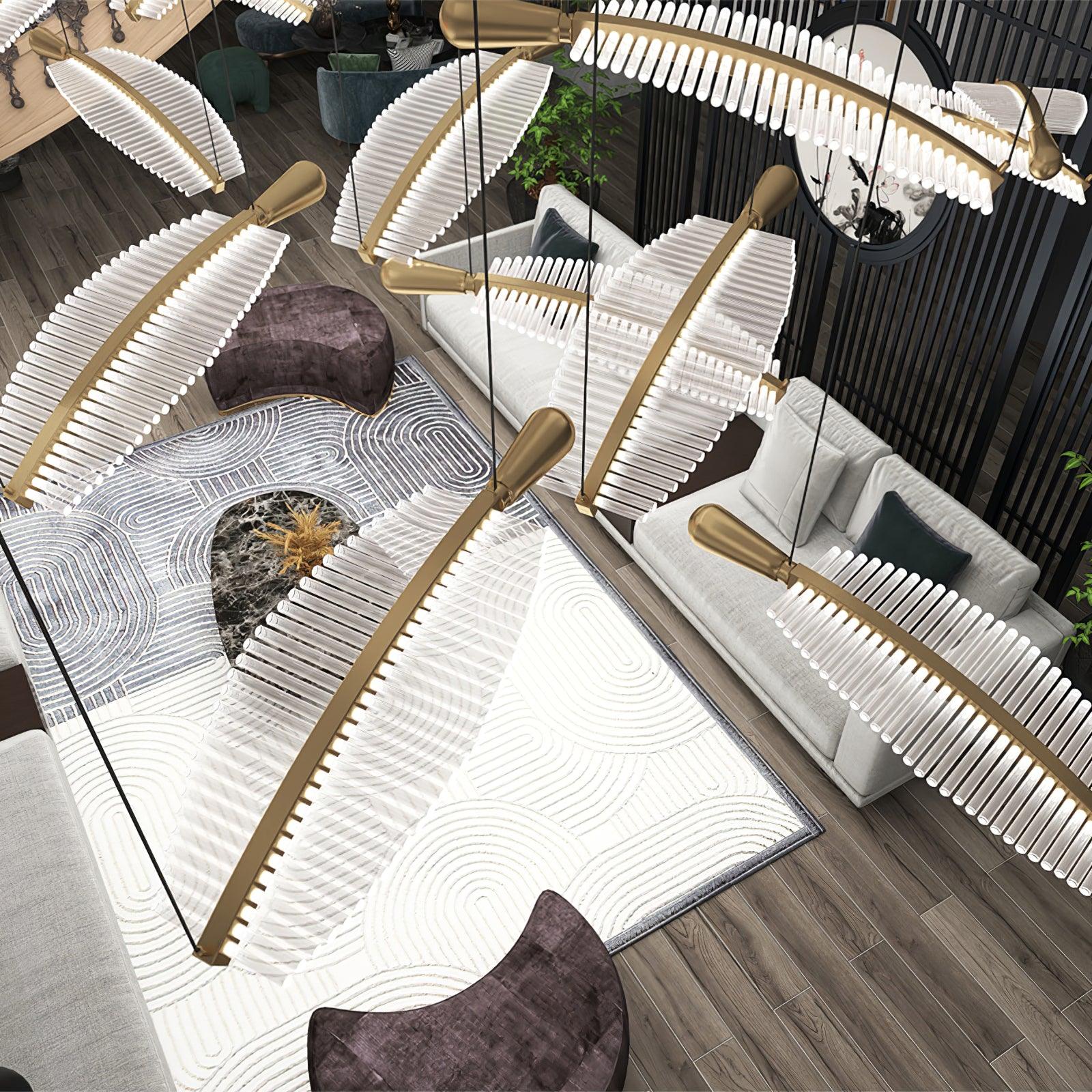 Banana Leaf LED Chandelier - Loonglight