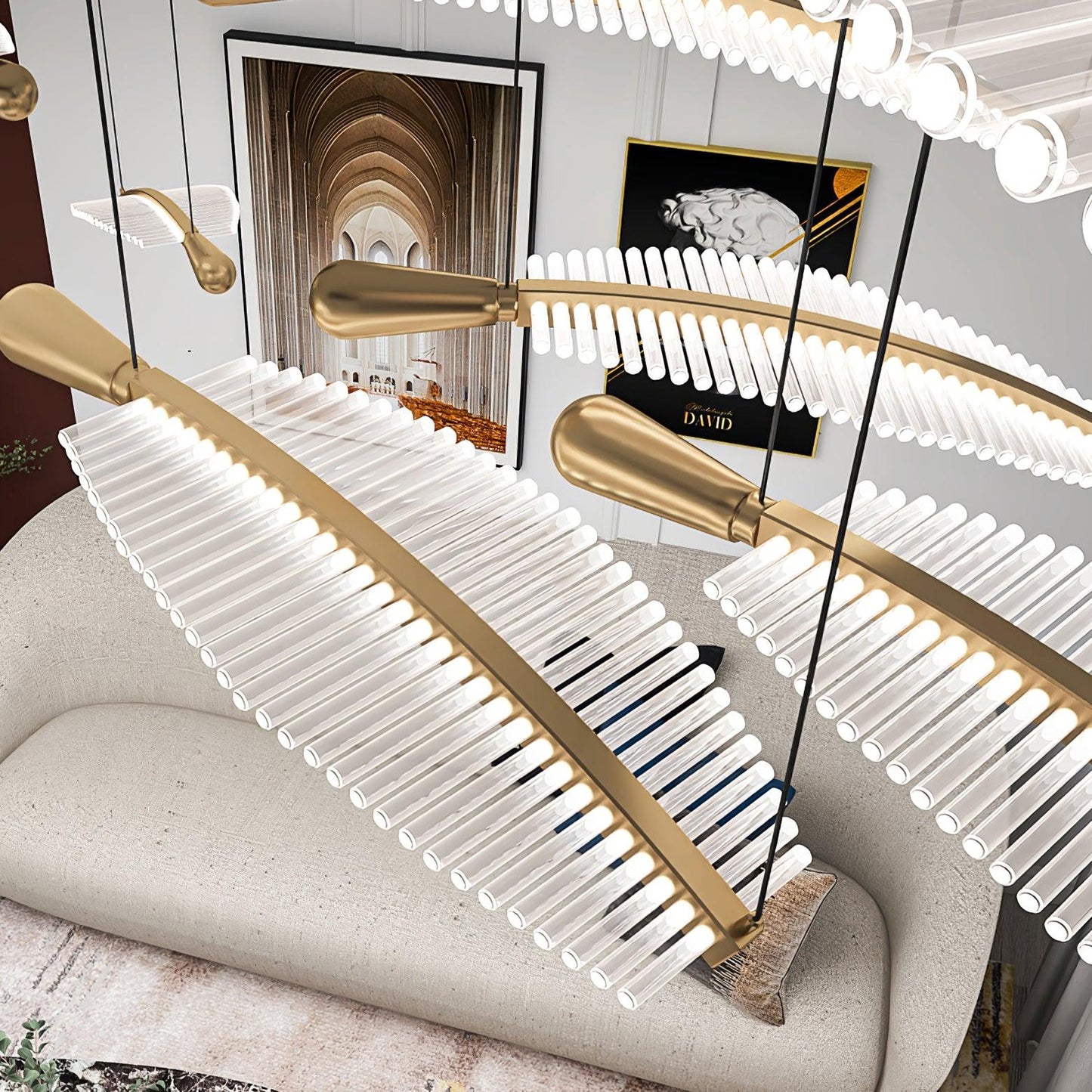 Banana Leaf LED Chandelier - Loonglight