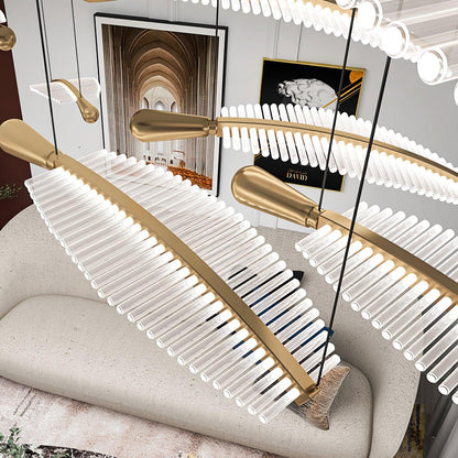 Banana Leaf LED Chandelier - Loonglight