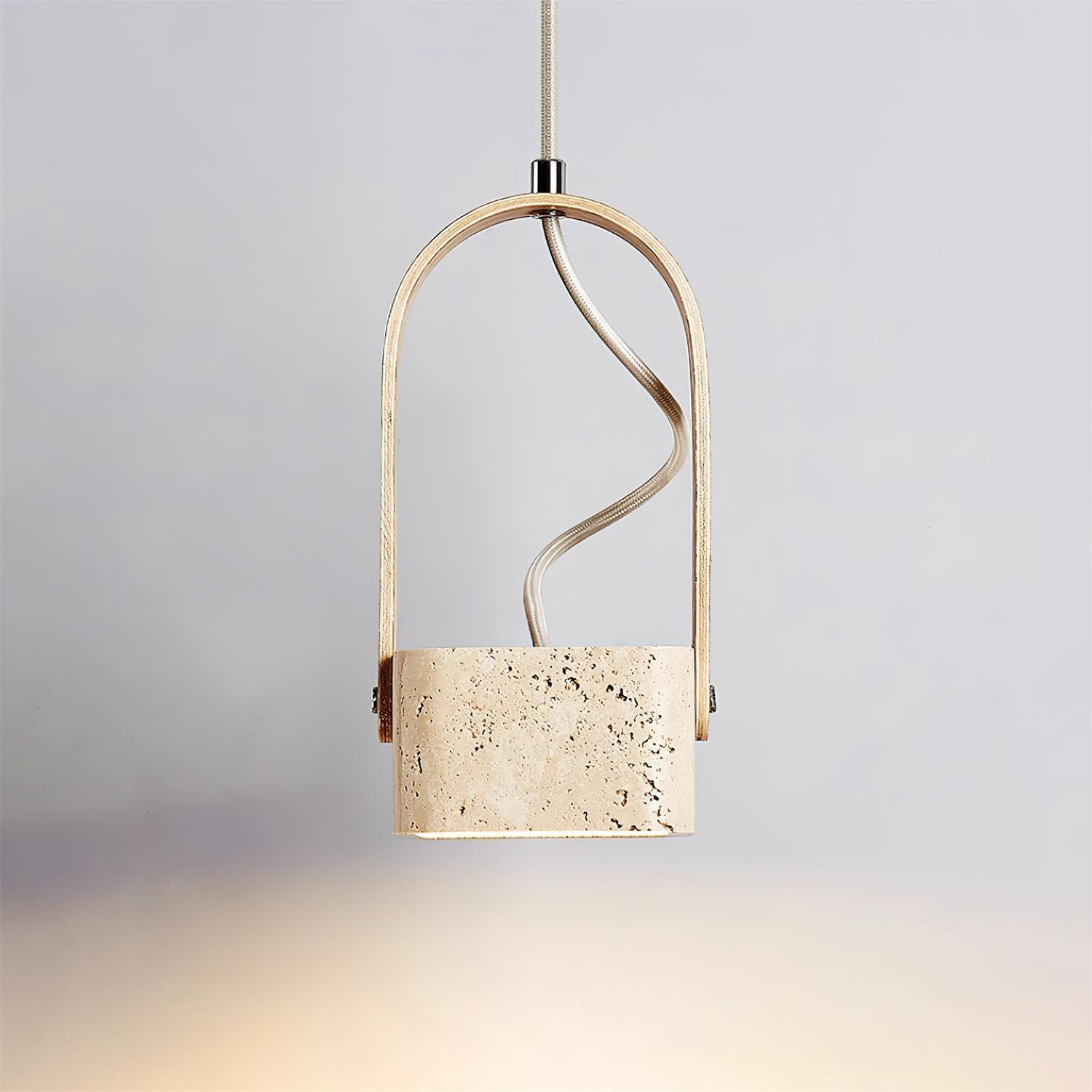 Leitura Travertine Pendant Light - Loonglight