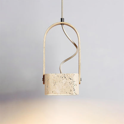 Leitura Travertine Pendant Light - Loonglight